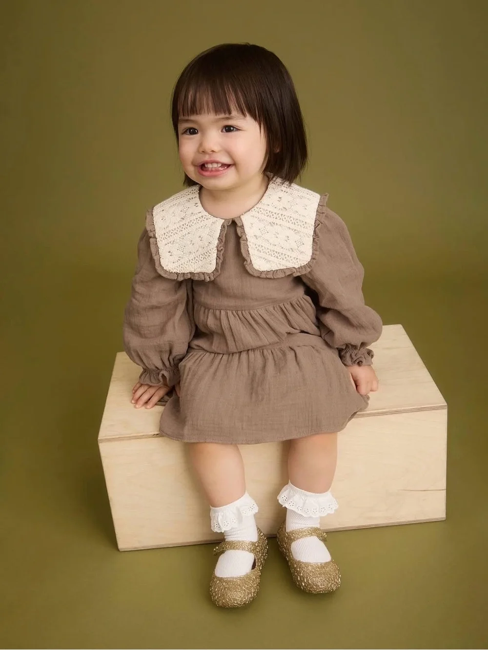 NWT MINI MELISSA Campana Baby Mary Jane Flats | Gold Size 9T MSRP $65